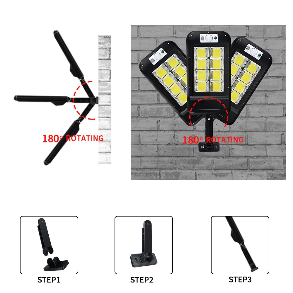 Lampa solarna ULICZNA czujnik ruchu 160 LED +PILOT Lampa solarna ULICZNA czujnik ruchu 160 LED +PILOT