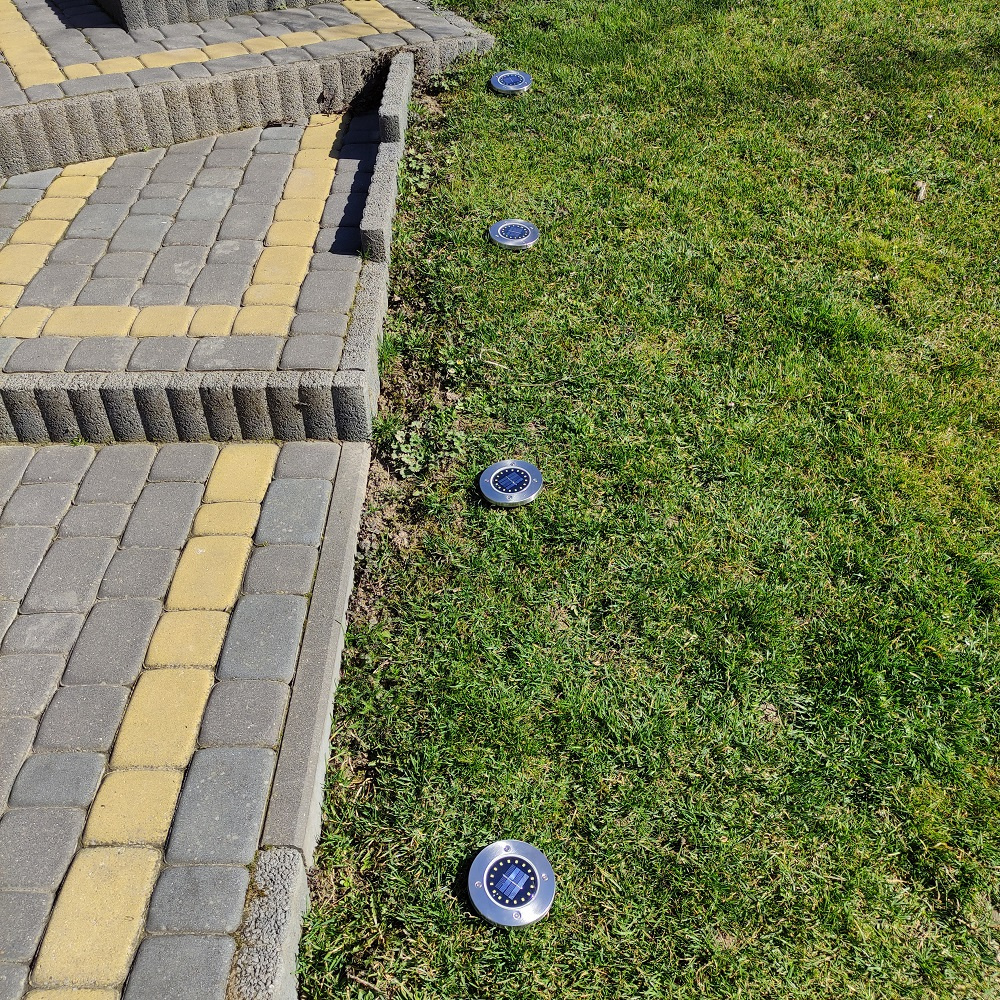 Lampa solarna ogrodowa grunt 16 LED Zimna Biel 4 szt Lampa solarna ogrodowa grunt 16 LED Zimna Biel 4 szt