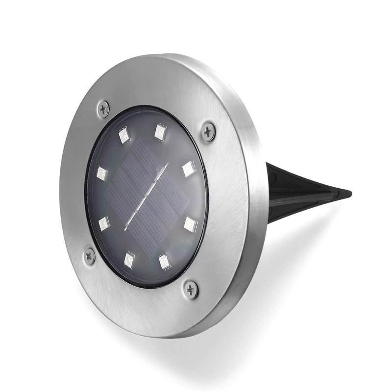 Lampa solarna ogrodowa grunt 8 LED Zimna Biel 4 szt Lampa solarna ogrodowa grunt 8 LED Zimna Biel 4 szt