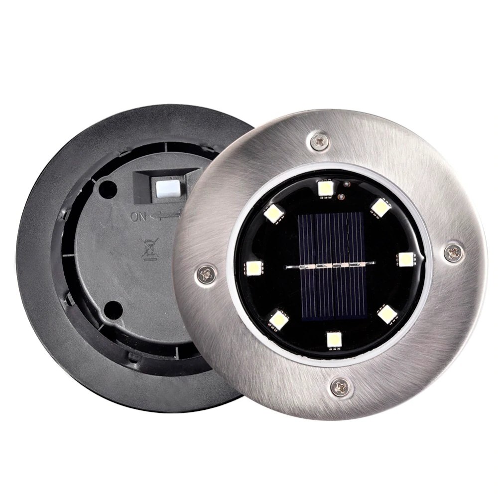 Lampa solarna ogrodowa grunt 8 LED Zimna Biel 4 szt Lampa solarna ogrodowa grunt 8 LED Zimna Biel 4 szt