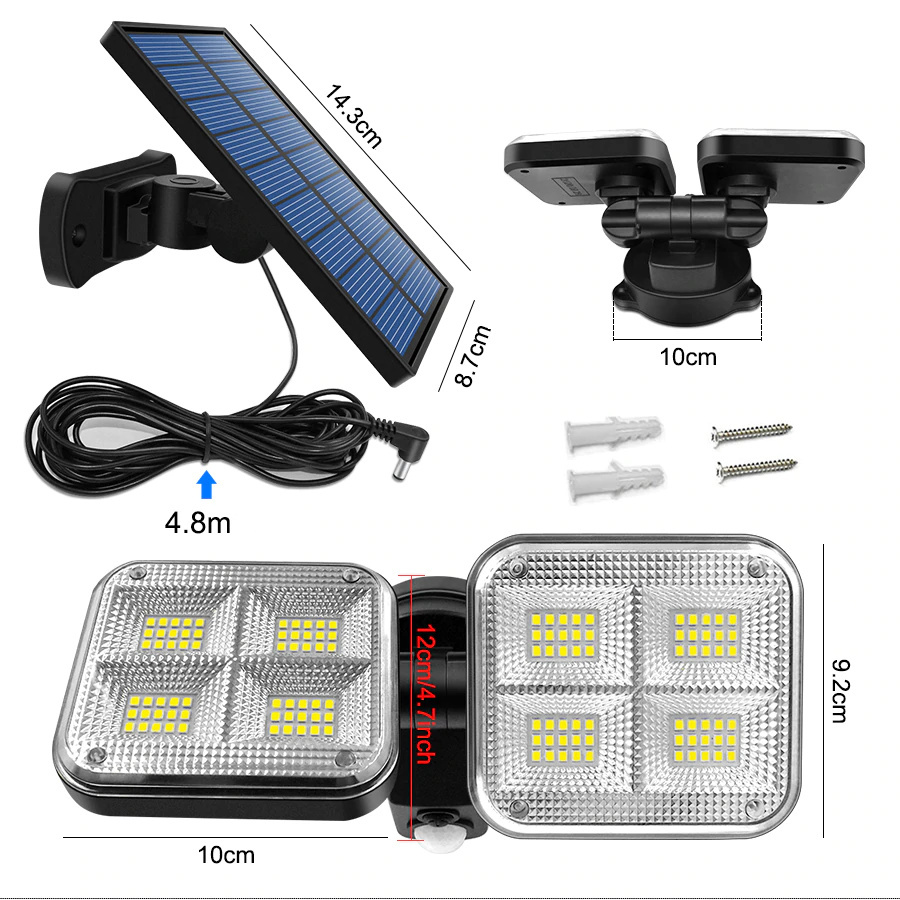 Lampa solarna czujnik ruchu 120 LED REGULOWANA Lampa solarna czujnik ruchu 120 LED REGULOWANA