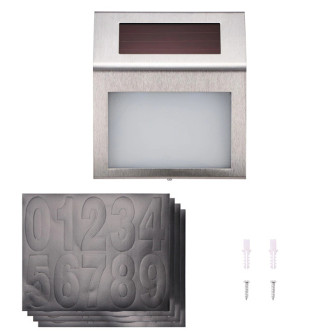 Tabliczka LED Podświetlany Numer Domu SOLAR Metalowa Tabliczka LED Podświetlany Numer Domu SOLAR Metalowa