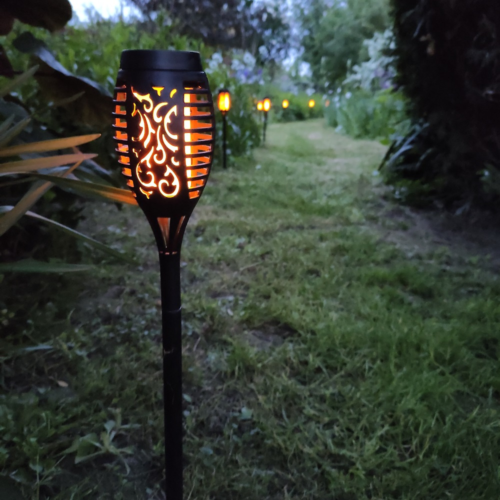 Lampa solarna ogrodowa Pochodnia Efekt Ognia 12szt