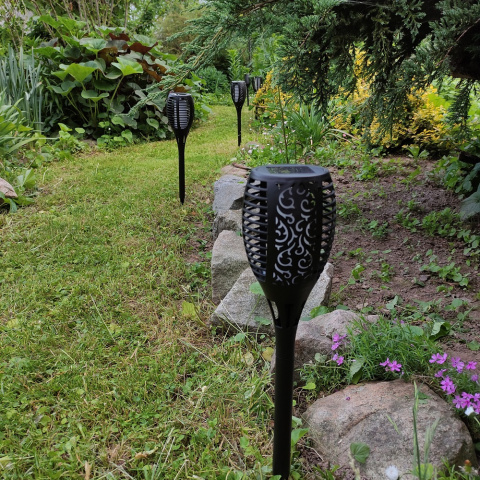 Lampa solarna ogrodowa Pochodnia LED Zestaw 12 szt Lampa solarna ogrodowa Pochodnia LED Zestaw 12 szt
