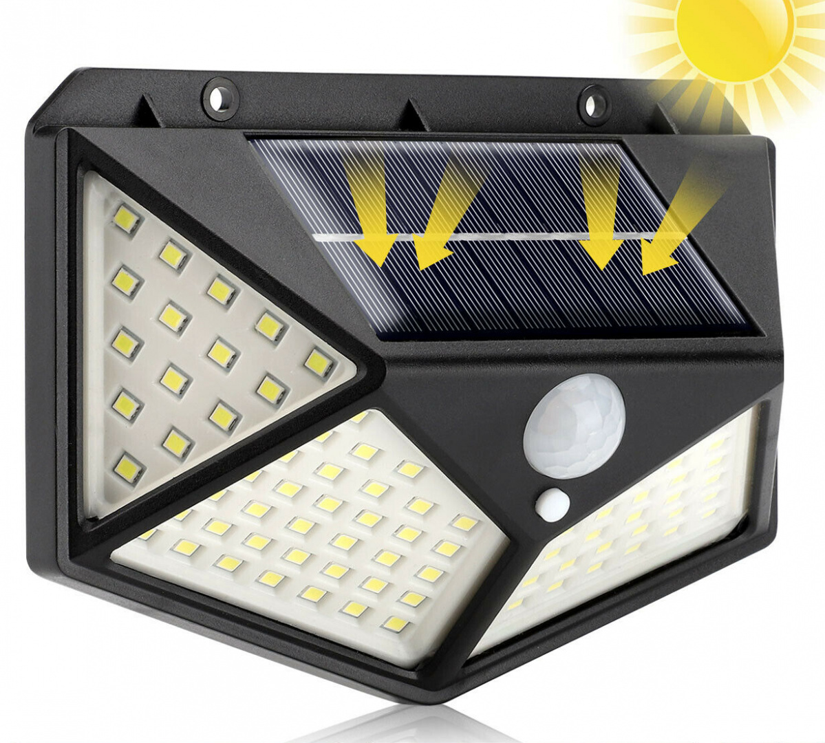 Lampa solarna z czujnikiem ruchu 100 LED ZESTAW 3szt