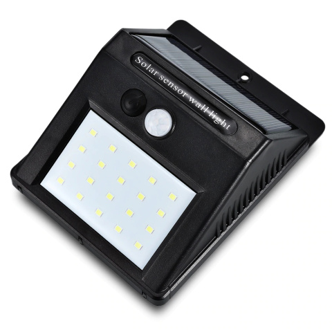 Lampa solarna z czujnikiem ruchu 20 LED ELEWACYJNA Lampa solarna z czujnikiem ruchu 20 LED ELEWACYJNA