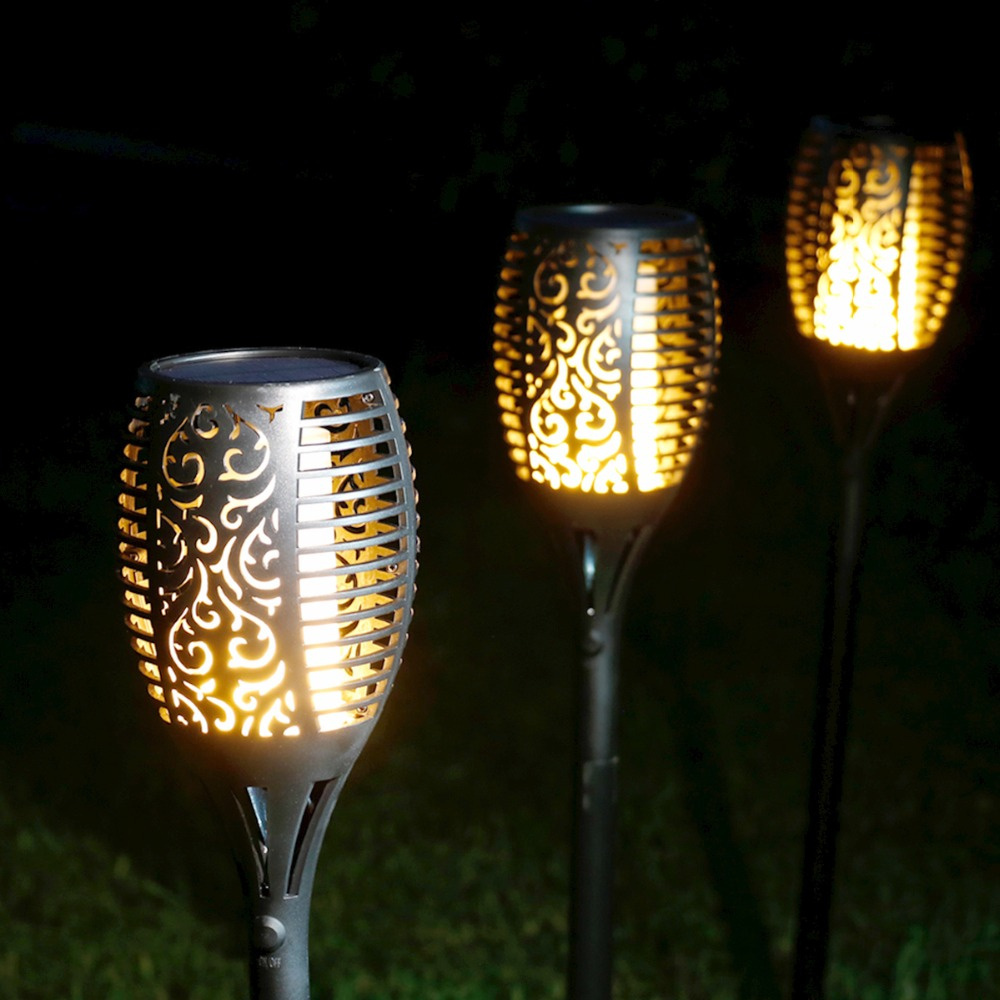 Lampa ogrodowa solarna POCHODNIA LED PŁOMIEŃ 78 cm