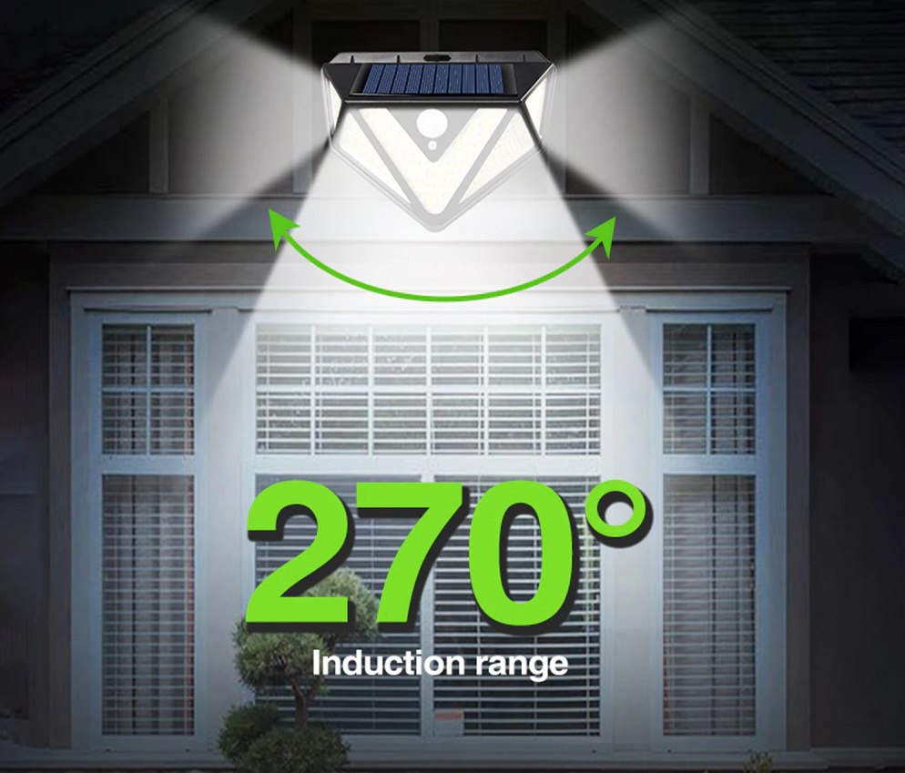 Lampy solarne z czujnikiem ruchu 166 LED Zestaw 4 szt Lampy solarne z czujnikiem ruchu 166 LED Zestaw 4 szt