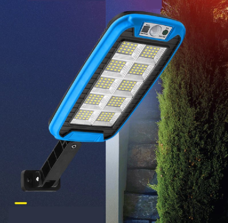 Lampa solarna ULICZNA czujnik ruchu 160 LED Niebieska Lampa solarna ULICZNA czujnik ruchu 160 LED Niebieska
