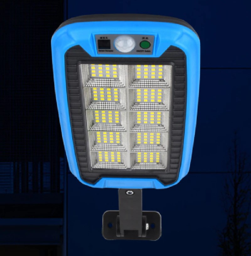 Lampa solarna ULICZNA czujnik ruchu 160 LED Niebieska Lampa solarna ULICZNA czujnik ruchu 160 LED Niebieska