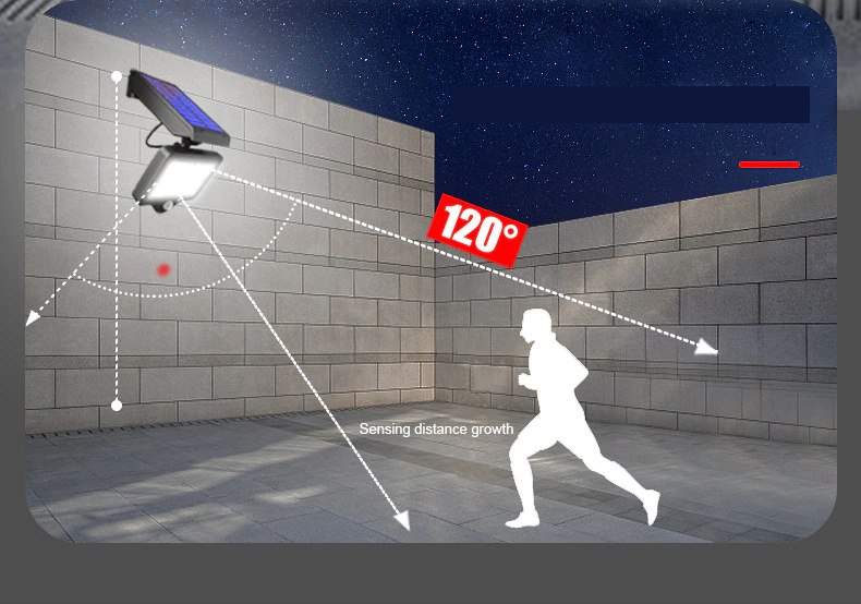 Lampa solarna z czujnikiem ruchu i zmierzchu + PILOT Lampa solarna z czujnikiem ruchu i zmierzchu + PILOT