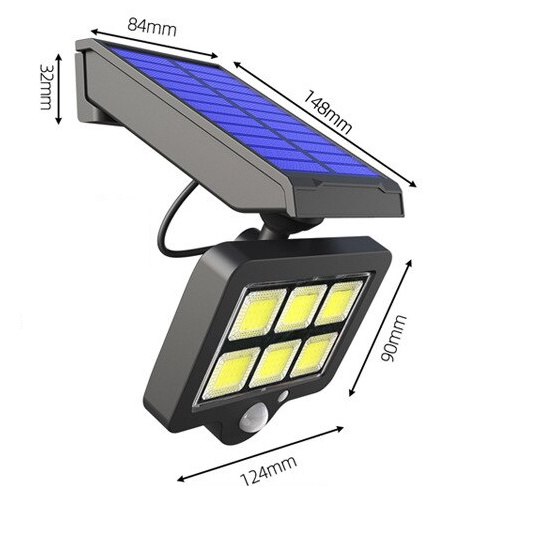 Lampa solarna z czujnikiem ruchu i zmierzchu + PILOT