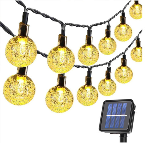 GIRLANDA solarna ogrodowa 20 LED Ciepła Biel KULKI GIRLANDA solarna ogrodowa 20 LED Ciepła Biel KULKI
