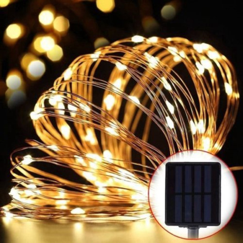 Lampa solarna GIRLANDA Ogrodowa 10m 100 LED RYŻ Lampa solarna GIRLANDA Ogrodowa 10m 100 LED RYŻ