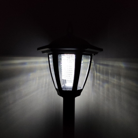 Lampa ogrodowa solarna LATARNIA Wysoka 90 cm Czarna Lampa ogrodowa solarna LATARNIA Wysoka 90 cm Czarna