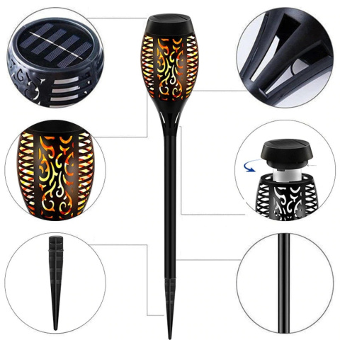 Lampa solarna ogrodowa Pochodnia Efekt Ognia 6 szt Lampa solarna ogrodowa Pochodnia Efekt Ognia 6 szt