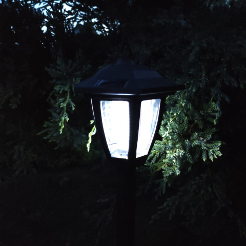 Lampa ogrodowa solarna LATARNIA Wysoka 90 cm Czarna Lampa ogrodowa solarna LATARNIA Wysoka 90 cm Czarna