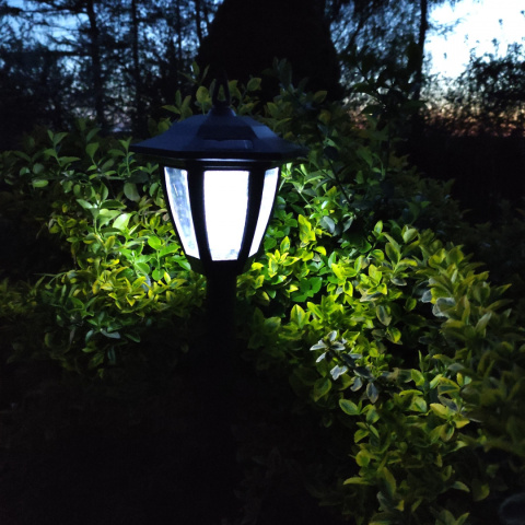Lampa ogrodowa solarna LATARNIA Wysoka 90 cm Czarna Lampa ogrodowa solarna LATARNIA Wysoka 90 cm Czarna