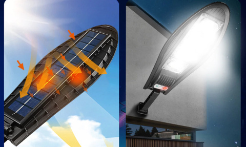Lampa solarna ULICZNA 54 cm czujnik ruchu + PILOT Lampa solarna ULICZNA 54 cm czujnik ruchu + PILOT