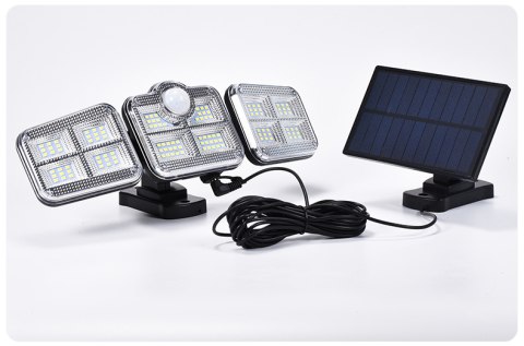 Lampa solarna czujnik ruchu trzy reflektory Jasna Mocna Lampa Lampa solarna czujnik ruchu trzy reflektory Jasna Mocna Lampa