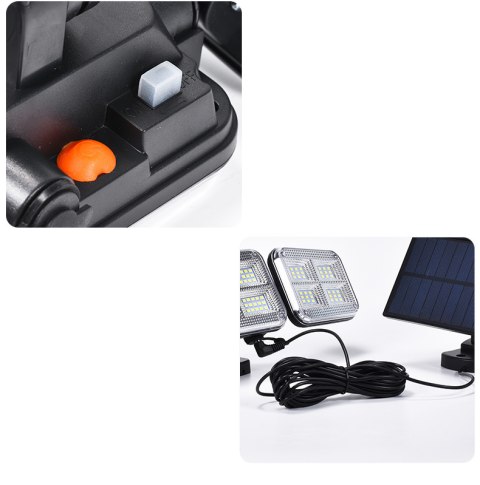 Lampa solarna czujnik ruchu trzy reflektory Jasna Mocna Lampa Lampa solarna czujnik ruchu trzy reflektory Jasna Mocna Lampa