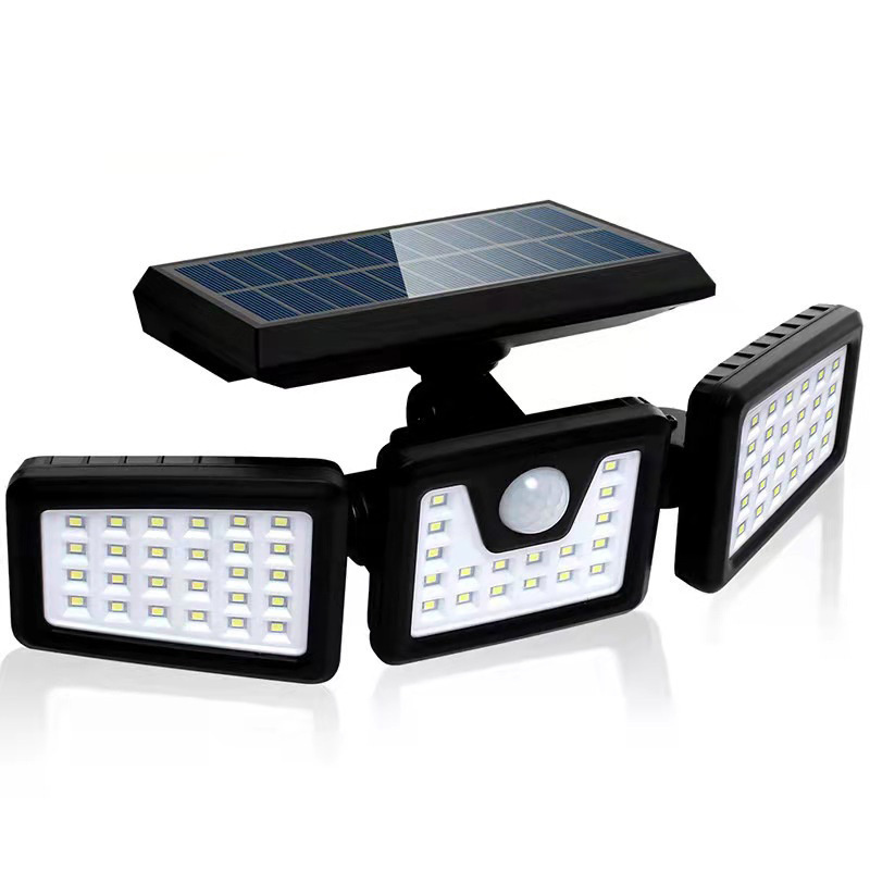 Lampa solarna czujnik ruchu trzy regulowane reflektory Lampa solarna czujnik ruchu trzy regulowane reflektory
