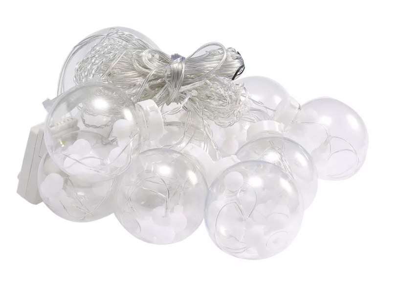 Lampki LED kurtyna kule wiszące 3m 108LED multikolor Lampki LED kurtyna kule wiszące 3m 108LED multikolor