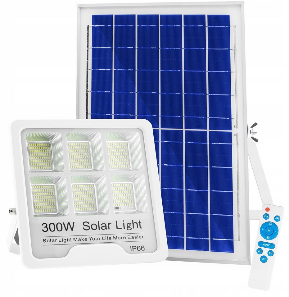 Lampa solarna led naświetlacz solar panel halogen pilot ip66 300w