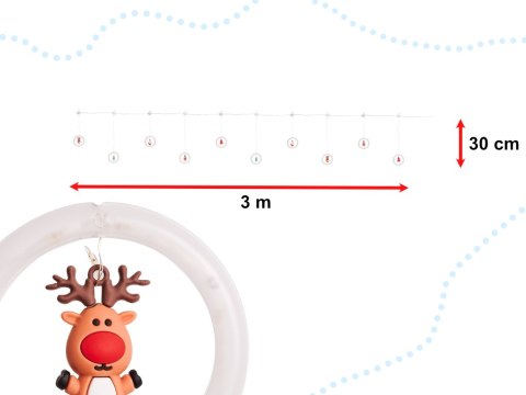 Lampki LED kurtyna z figurkami 3m 125LED ciepły biały Lampki LED kurtyna z figurkami 3m 125LED ciepły biały