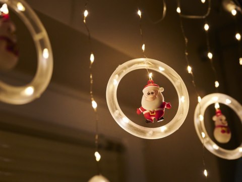 Lampki LED kurtyna z figurkami 3m 125LED ciepły biały Lampki LED kurtyna z figurkami 3m 125LED ciepły biały