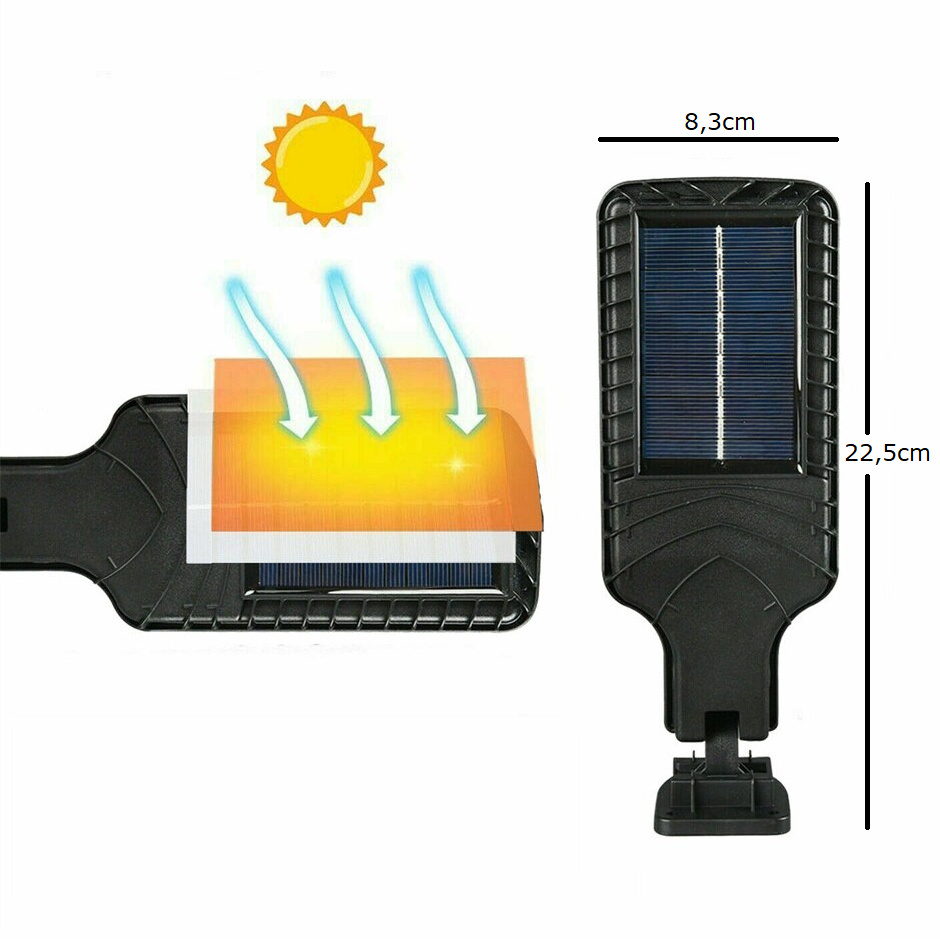 Lampa Solarna Zewnętrzna Czujnik Ruchu 72 LED COB