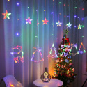 Lampki LED kurtyna renifer 2,5m 138LED MULTIKOLOR