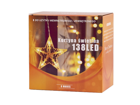 Lampki LED kurtyna renifer 2,5m 138LED MULTIKOLOR Lampki LED kurtyna renifer 2,5m 138LED MULTIKOLOR