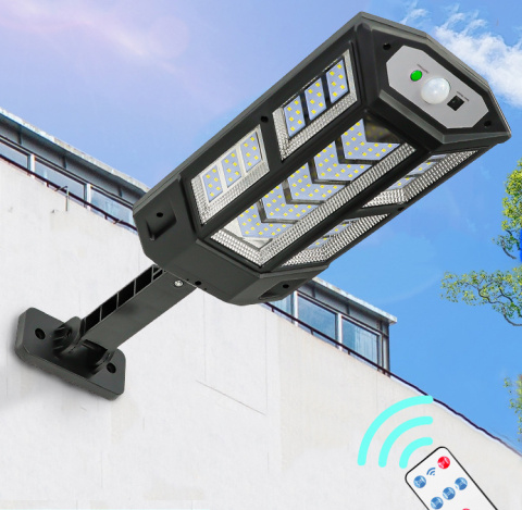 Lampa solarna ULICZNA Zewnętrzna czujnik ruchu 147 LED PILOT JASNA Lampa solarna ULICZNA Zewnętrzna czujnik ruchu 147 LED PILOT JASNA