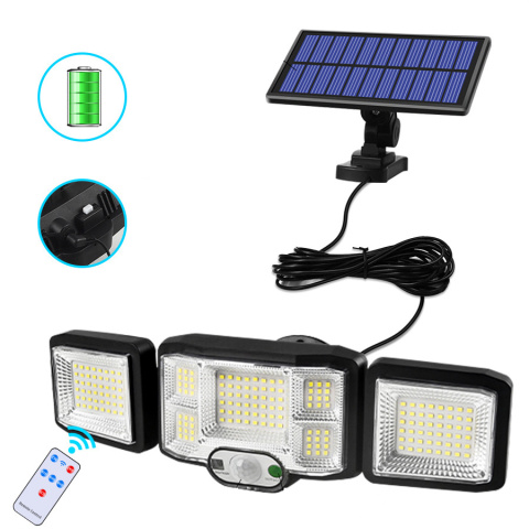 Lampa solarna zewnętrzna czujnik ruchu trzy Jasne reflektory Solidna Lampa solarna zewnętrzna czujnik ruchu trzy Jasne reflektory Solidna