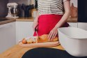 Chlebak czarny duży na chleb pieczywo bukowa deska pokrywka