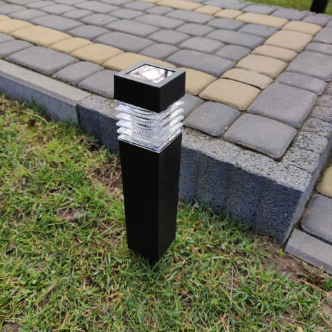 Lampa ogrodowa solarna LED Wbijana Kwadrat Słupek Lampa ogrodowa solarna LED Wbijana Kwadrat Słupek