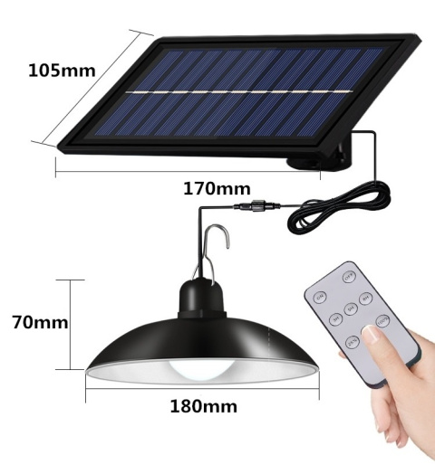 Lampa solarna LED Ogrodowa Wisząca Żyrandol + Pilot Lampa solarna LED Ogrodowa Wisząca Żyrandol + Pilot