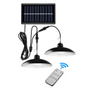 ZESTAW Lampa solarna LED x2 Ogrodowa Wisząca Żyrandol + Pilot