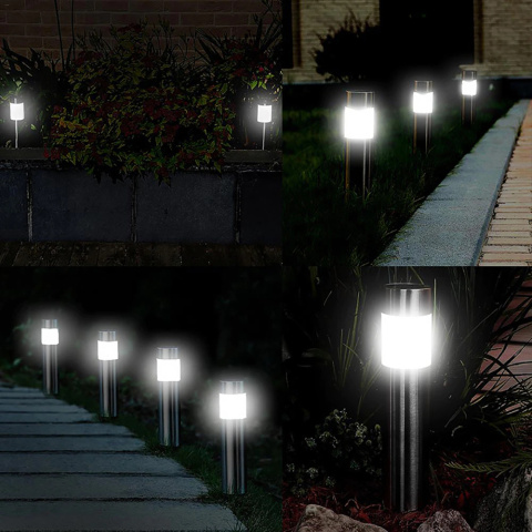 Lampa ogrodowa solarna LED Wbijana Stalowa 15 sztuk Lampa ogrodowa solarna LED Wbijana Stalowa 15 sztuk