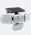 Lampa Solarna LED 4 Reflektory Czujnik Ruchu Zmierzchu 181 LED
