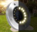 Lampa solarna ogrodowa gruntowa 16 LED Ciepła Biel