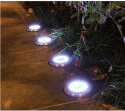 Lampa solarna ogrodowa grunt 16 LED Zimna Biel 4 sztuki