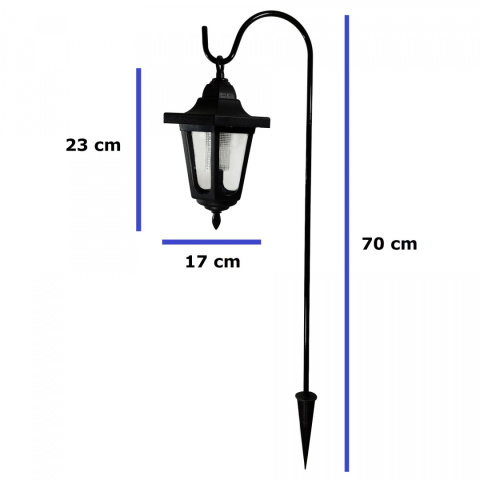Lampa ogrodowa solarna LATARENKA LED Wisząca 70 cm Lampa ogrodowa solarna LATARENKA LED Wisząca 70 cm