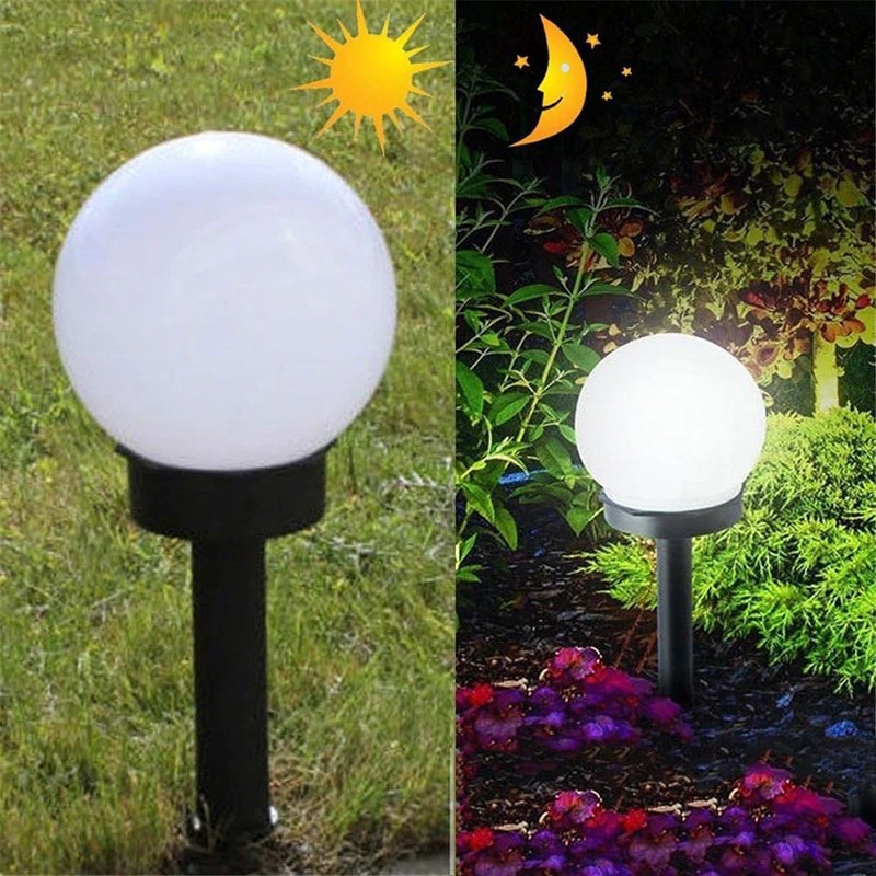 Lampa ogrodowa solarna LED Stojąca Biała Kula 6 szt Lampa ogrodowa solarna LED Stojąca Biała Kula 6 szt