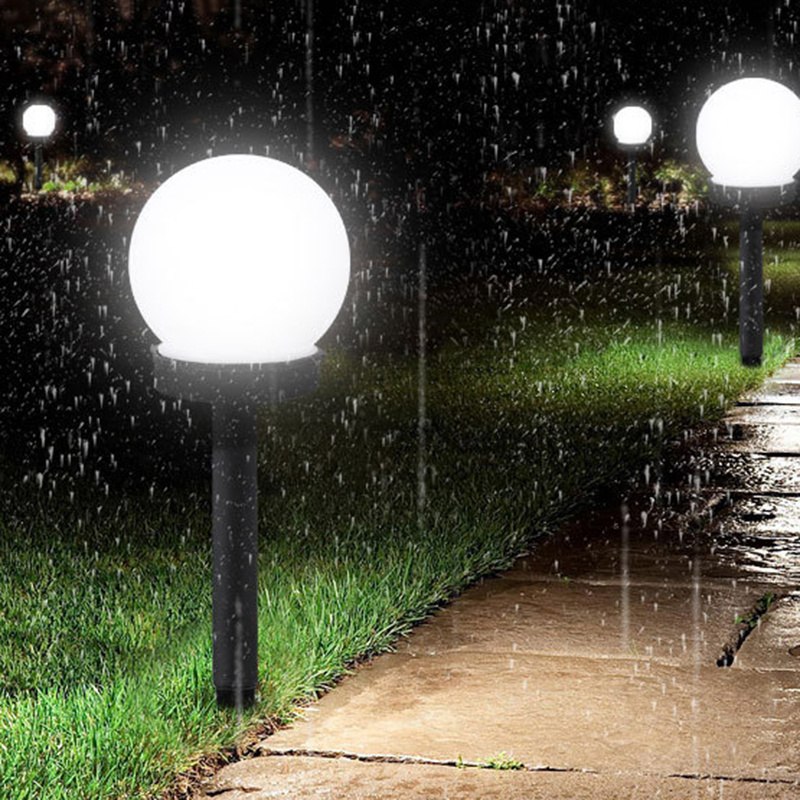 Lampa ogrodowa solarna LED Stojąca Biała Kula 6 szt Lampa ogrodowa solarna LED Stojąca Biała Kula 6 szt