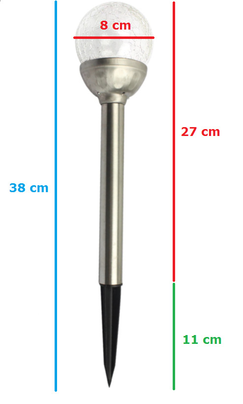 Lampa ogrodowa szklana kula 2w1 BIAŁA KOLOROWA 12 szt Lampa ogrodowa szklana kula 2w1 BIAŁA KOLOROWA 12 szt