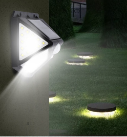 Lampa solarna z czujnikiem ruchu 100 LED ZESTAW 3 szt