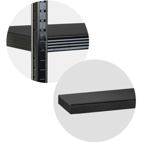 Regał metalowy magazynowy 180 x 90 x 40 cm Humberg HR-851 czarny Regał metalowy magazynowy 180 x 90 x 40 cm Humberg HR-851 czarny