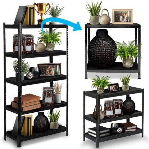 Regał metalowy magazynowy 180 x 90 x 40 cm Humberg HR-851 czarny Regał metalowy magazynowy 180 x 90 x 40 cm Humberg HR-851 czarny